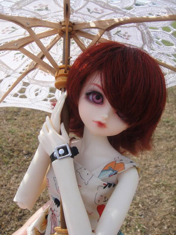 Megan umbrella closeup